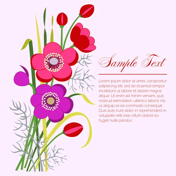 anemon çiçeği buketi