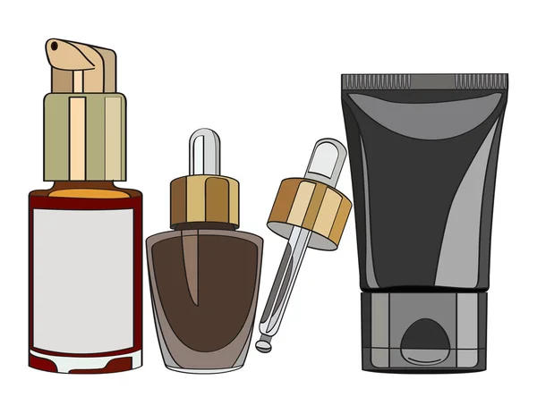 Zestaw kosmetyków do pielęgnacji skóry — Wektor stockowy