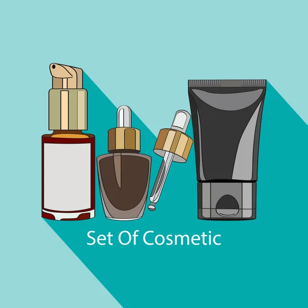 Set di cosmetici per la cura della pelle — Vettoriale Stock