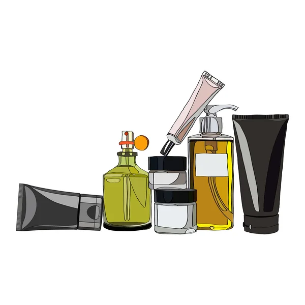 Conjunto de cosméticos para hombres — Vector de stock