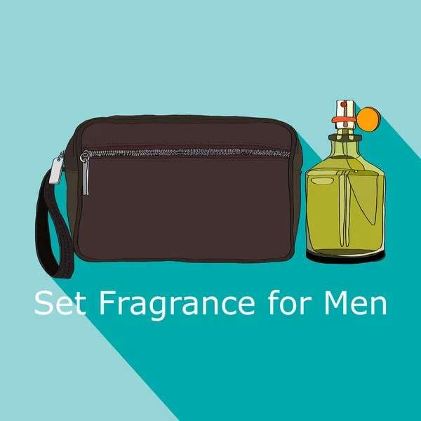 Definir fragrância para os homens —  Vetores de Stock