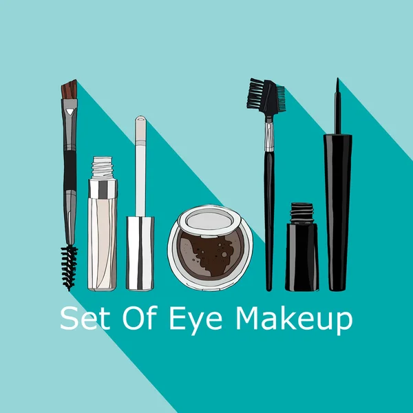 Set of makeup for the eyes — Stock Vector