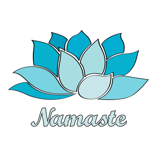 Namaste - kwiat lotosu — Wektor stockowy