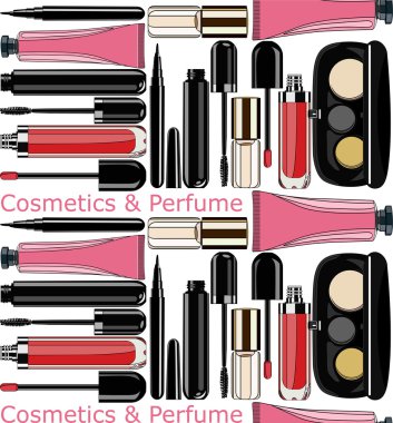 kozmetik ve parfüm. seamless modeli