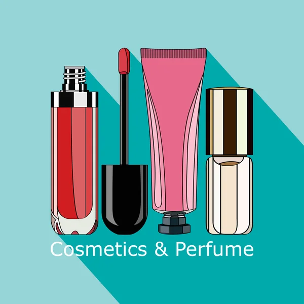 Set of cosmetics — Stock Vector