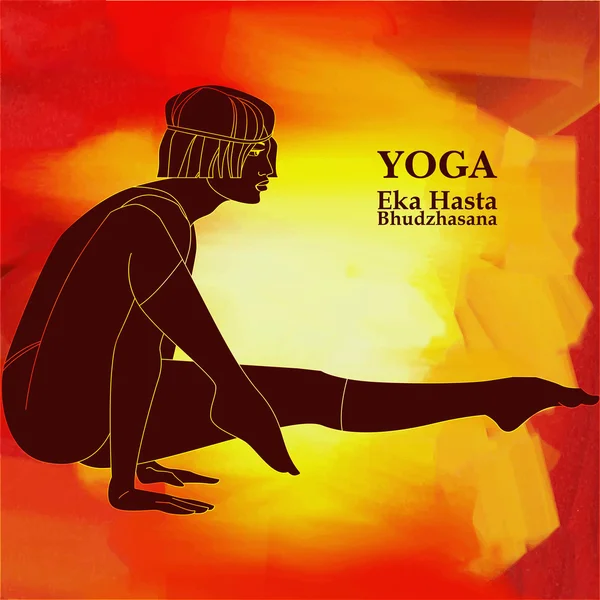 Eka hasta bhudzhasana — Vetor de Stock