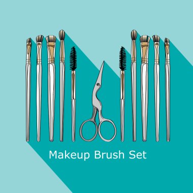 kozmetik fırça ve makas