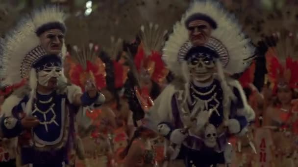 Cochabamba Bolivia Agosto 2019 Gente Bailando Calle Durante Festival Virgen — Vídeos de Stock