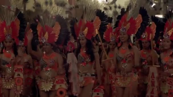 Cochabamba Bolivia Agosto 2019 Gente Bailando Calle Durante Festival Virgen — Vídeo de stock