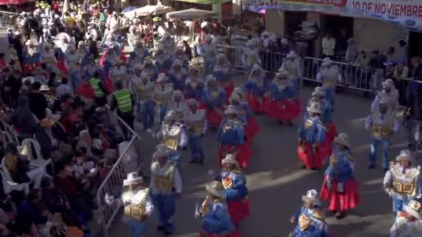 Cochabamba Bolivie 2019 Danseurs Défilés Fanfares Colorées Festival Virgin Urkupina — Video
