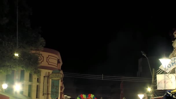 Bolivian Women Wearing Costumes Virgin Urkupina Festival — Stockvideo