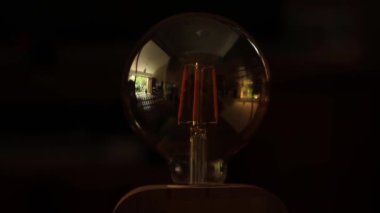 Round Light Bulb. Close-Up.  