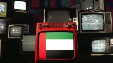 Birleşik Arap Emirlikleri ve Retro TV bayrağı.