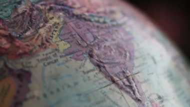 Hindistan 'ın Eski Dünya Küresi Haritası.