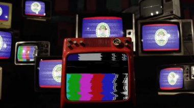 Belize ve Retro TV 'lerin Bayrağı.