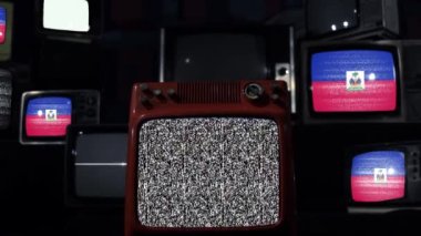 Haiti ve Retro Televizyonların Bayrağı.  
