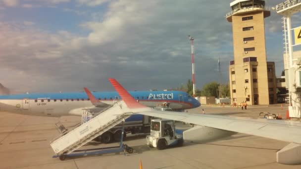 Mendoza Argentine Mars 2020 Avions Attente Sur Tarmac Aéroport International — Video