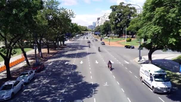 Buenos Aires Argentyna Marzec 2021 Libertador Avenue Buenos Aires Argentyna — Wideo stockowe