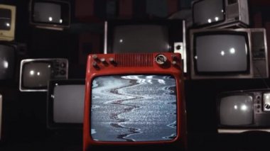 Apollo Saturn Roket Sahne Ayrılığı Eski Televizyonlarda. Yakınlaştır. NASA tarafından desteklenen bu videonun elementleri. 