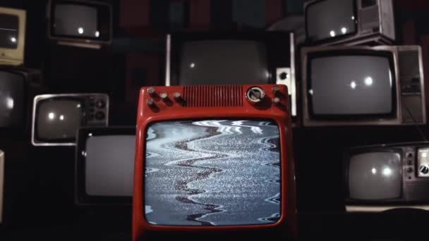 复古电视在硫磺岛悬挂美国国旗 来自美国陆军的公共领域视频 — 图库视频影像