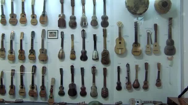 Museum Van Andes Muziekinstrumenten Bolivia — Stockvideo