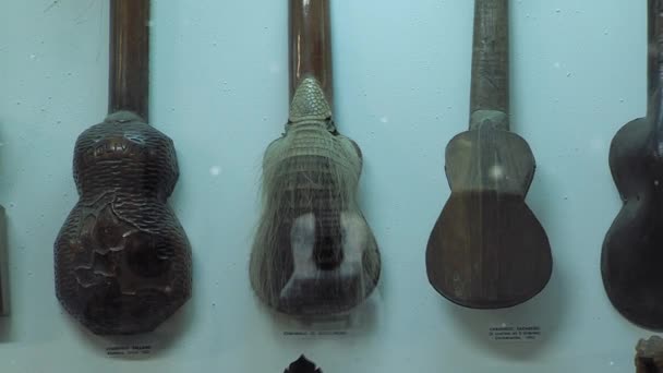 Museo Instrumentos Musicales Andinos Bolivia Ampliar — Vídeos de Stock