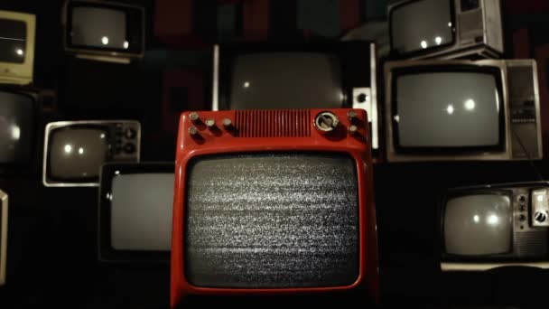 Vlag Van Opper Oostenrijk Oostenrijkse Staat Vintage Televisies — Stockvideo