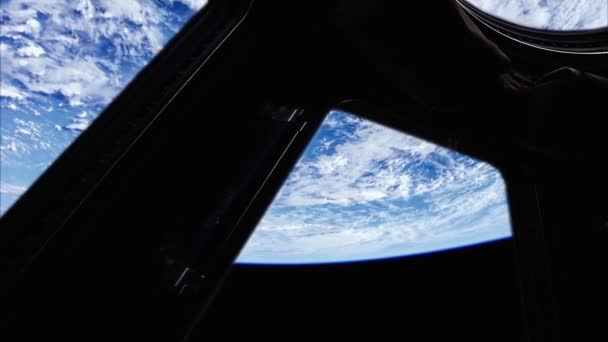 Earth Seen International Space Station Elements Video Furnished Nasa — Stock Video