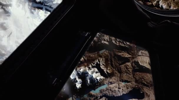 Estação Espacial Internacional Sobrevoando Campo Gelo Sul Patagônia Elementos Deste — Vídeo de Stock