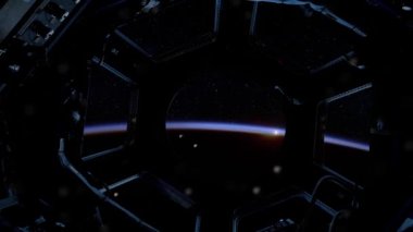 Doğan Güneş, Uluslararası Uzay İstasyonundan Gün Doğumu. NASA tarafından desteklenen bu videonun elementleri.  
