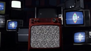 Guam ve Vintage Televizyon Bayrağı.  