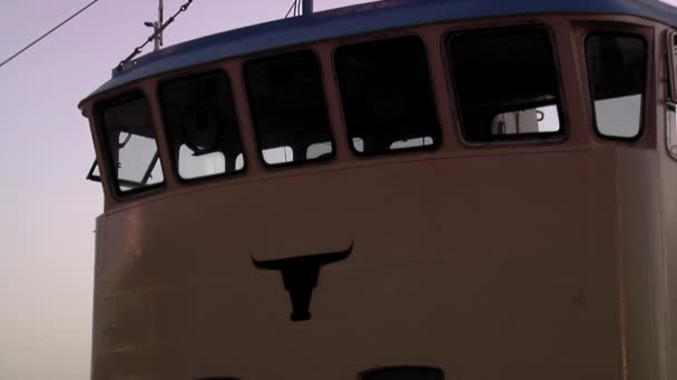 Tugboat Docked Dawn Port Buenos Aires Argentina — стокове відео