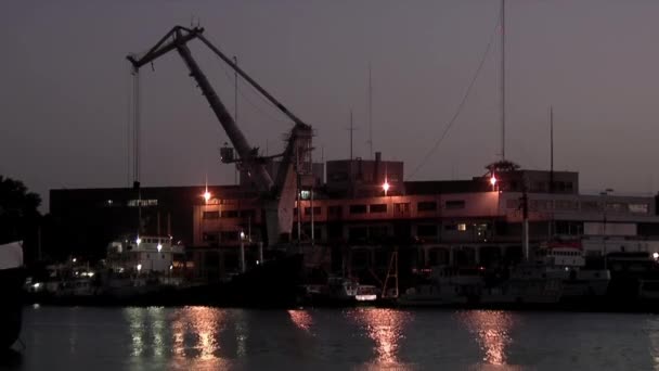 Fleuve Riachuelo Dans Port Buenos Aires Aube Argentine — Video