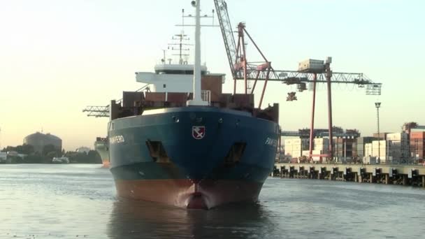 Remorqueur Remorquant Cargo Dans Port Buenos Aires Argentine Amérique Sud — Video