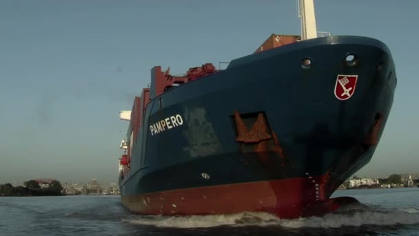 阿根廷布宜诺斯艾利斯港货船 — 图库视频影像