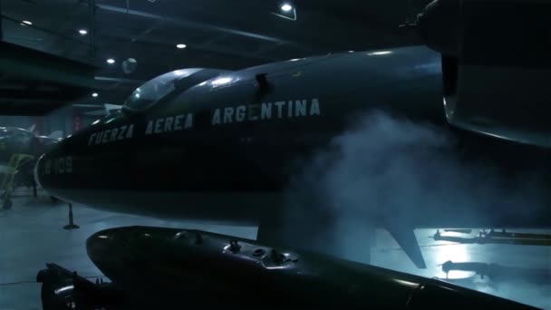 Engelska Elektrisk Canberra Bomber Museo Nacional Aeronautica Argentina National Museum — Stockvideo