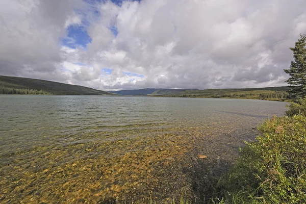 Tundra gölde uzaktan — Stok fotoğraf