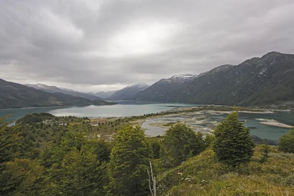 Baie glaciaire à marée basse — Photo