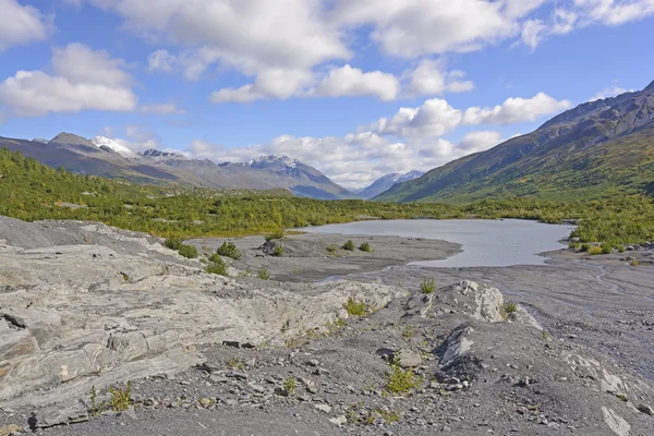 Lago terminale su una pianura glaciale — Foto Stock