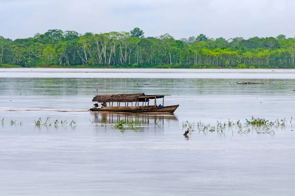 Lokal Shuttle Boat Amazonfloden Nära Iquitos Peru — Stockfoto
