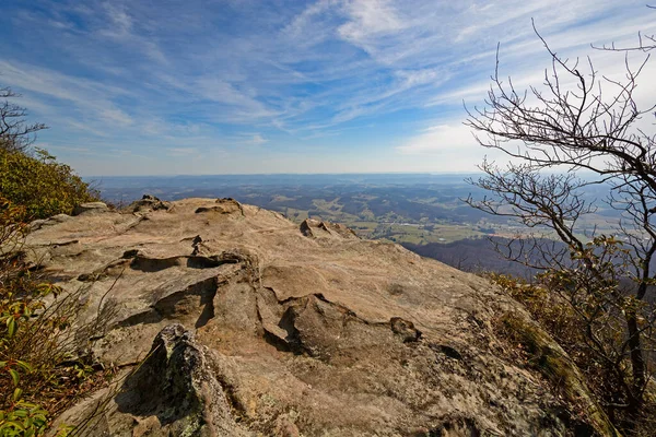 Vista Panorâmica Penhasco Montanha Nas Rochas Brancas Cumberland Gap National — Fotografia de Stock