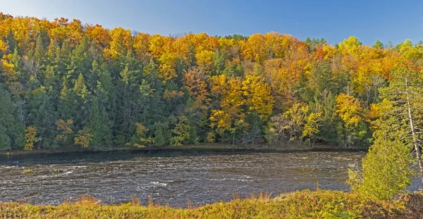 Cores Dos Bosques Norte Queda Rio Menominee Michigan — Fotografia de Stock