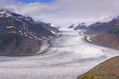 İngiliz Kolombiyası, Kanada 'da Dağlardan Çıkan Somon Buzulu