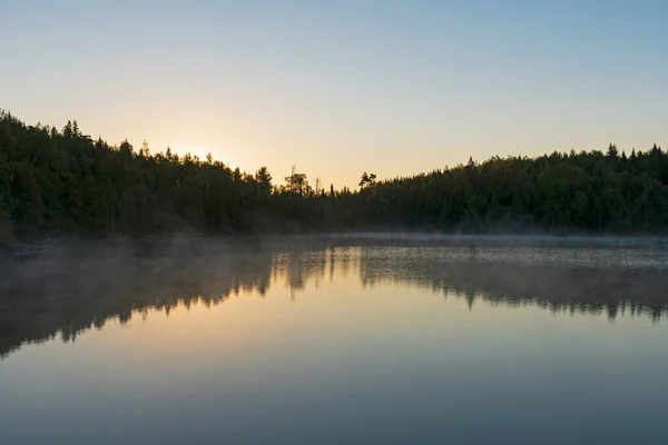 Morgonglöd Före Soluppgången Jenny Lake Minnesota — Stockfoto