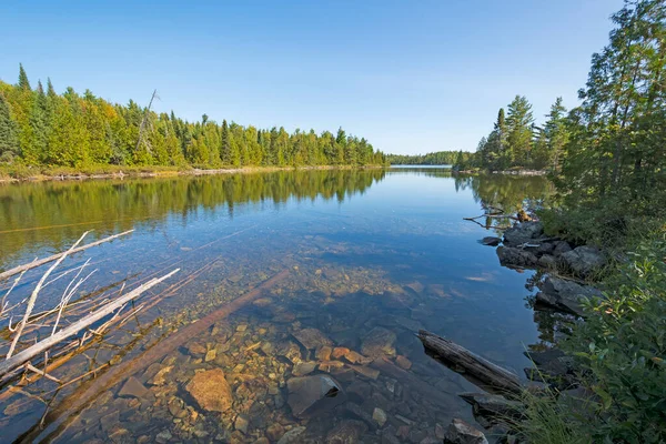 Clear Waters Clear Sky Kekekabic Ponds Boundary Waters Minnesota — Stock fotografie