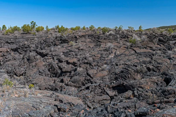 Blocs Lave Mélangés Dans Champ Lave Sur Sentier Des Chutes — Photo