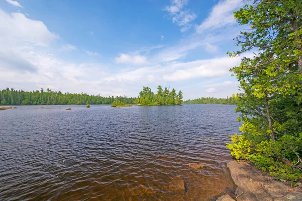 Îles Minuscules Dans Lac Sauvage Sur Lac Horseshoe Dans Les — Photo