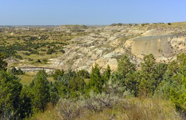 Badlands panorama bir yaz gününde