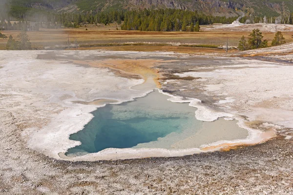 Primavera colorata in un bacino di geyser — Foto Stock