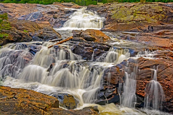 Colorful Cascade on a North Woods Stream — Stock Photo, Image